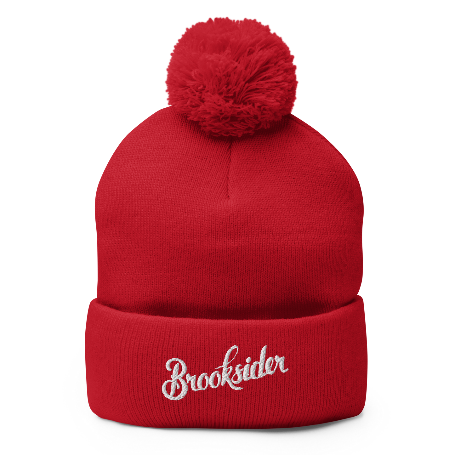 Brooksider Classic Red Pom-Pom Beanie